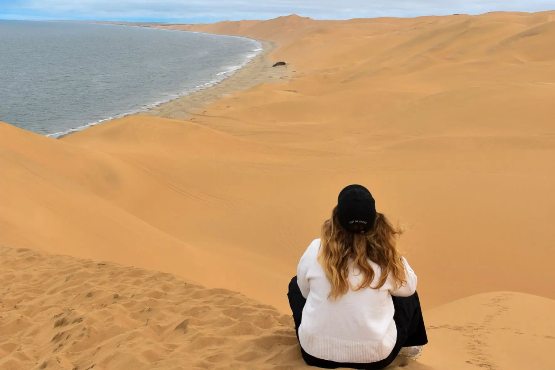 Zee ontmoet woestijn in Namibië, La mer rencontre le désert en Namibie